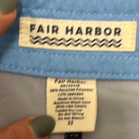 Fair‎ Harbor Blue Striped Swim Surf SUP Board Shorts - Picture 3 of 5
